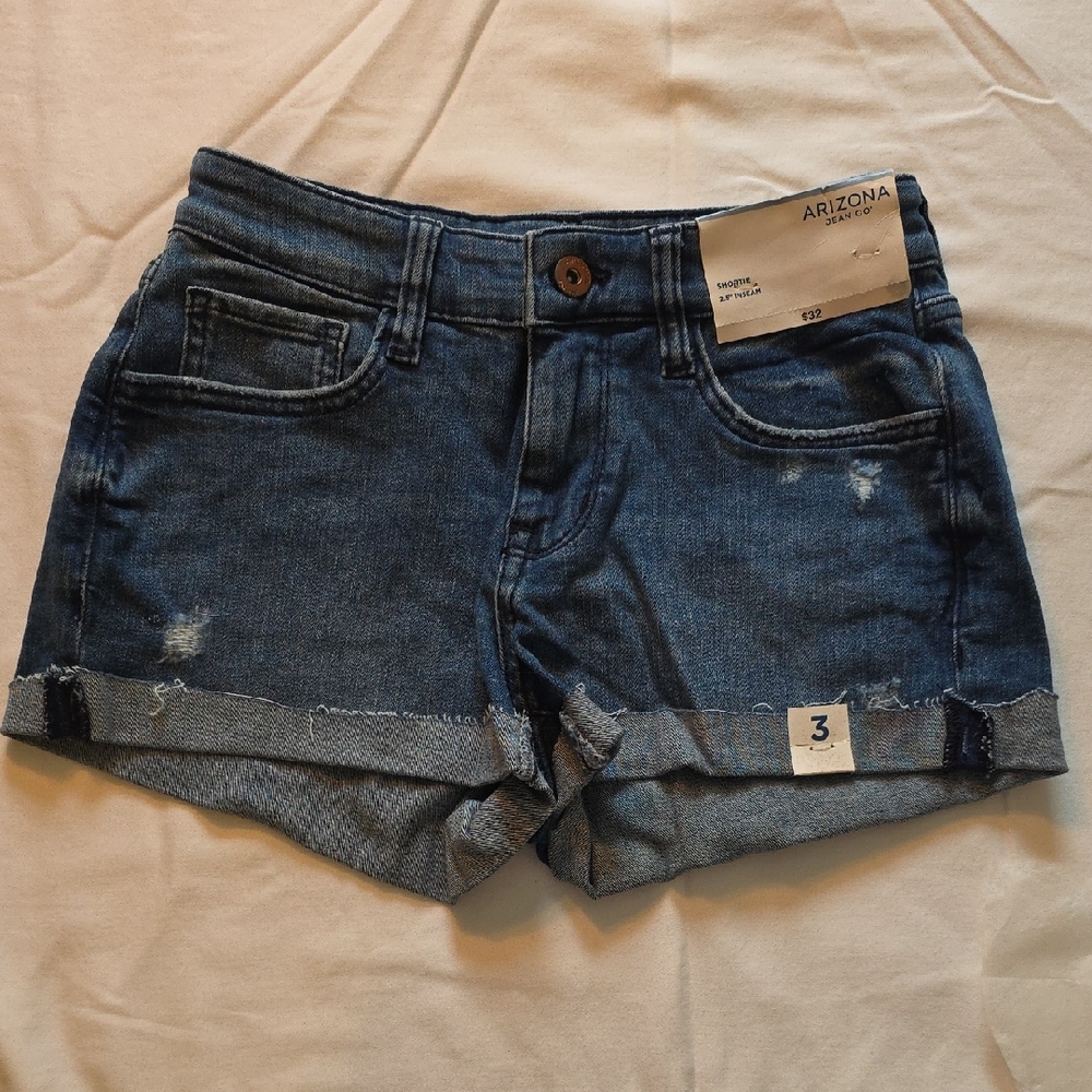 Arizona Jean Company Women's Distressed Blue Jean Shorts